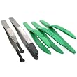 5Pc Jewelers Tweezers Set Pick Up Beading Repair Tool