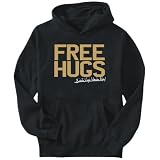 Hoodie Mens Black  Free Hugs - British Virgin Islander Way!  Countries
