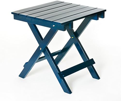 OKL Navy Hardwood Foldable SideTable