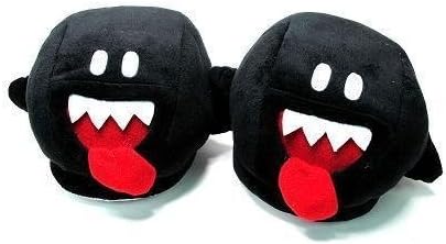 Slippers Plush - Nintendo Super Mario Bros - Black Ghost Boo