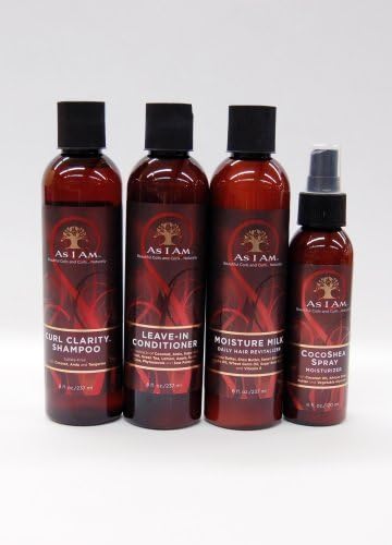 As I Am Hair Care Set I- Shampoo, Leave-In Conditioner, Moisture Milk &amp; Cocoshea Spray