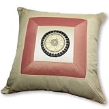 Silky Pink & Cream Decorative Embroidered Oriental Cushion Cover / Pillow Case