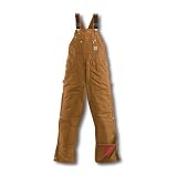 Carhartt Men's Duck Zip-To-Hip Bib Overall - Quilt Lined