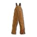 Apparel : Carhartt Men's Duck Zip-To-Hip Bib Overall - Quilt Lined