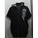 和柄 半袖 ジップパーカ z1802-119 黒 3Lor4L 4L