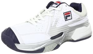 Fila Men's R8 Tennis Shoe,White/Metallic Silver/Peacoat/Chinese Red,8.5 M US