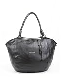 Frentani Sac &agrave; main - shopper spacieux, vrai cuir doux - noir