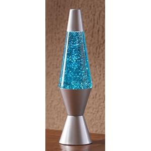 Lava Lite 14-1 2-Inch Classic Glitter Lamp, Blue with Silver Glitter by Lava Lite