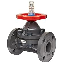 Hayward PVC Diaphragm Valves, FPM Seal, 2" Flanged
