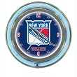 NHL New York Rangers Neon Clock - 14 inch Diameter - Game Room Products > Neon Clocks > NHL - Hockey