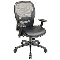 Mesh Back Task Chair with Leather Seat