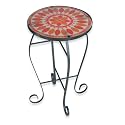Royce RF59B/BK Home Accents ndoor/Outdoor Lighted Table Red Quill Pattern