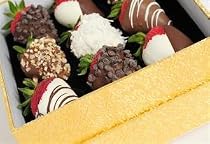 Gold Fabric Gift Box with Nine Berries