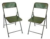 NACH Rustic Bistro Chair (Set of 2), Green