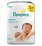 パンパース敏感な赤ちゃんは5パック280ワイプ（5X56Pack）を拭き取ります (Pampers) (x6) - Pampers Sensitive Baby Wipes 5 Packs 280 W