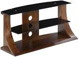 Jual Curve - Curved Walnut and Black 50 inch TV Stand
