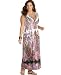 One World Plus Size V-Neck Sleeveless Paisley Maxi Dress Sweet Jasmine 1X