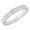 0.50ct Princess Cut Channel Set Diamond Men's Wedding Band Channel Set 14K White Gold ( VS Clarity, G Color)