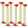 Set of 12 Large 10" Galvanized Steel Tent Peg Stake Nail with T-Top - Heavy-Duty 8mm Diameter