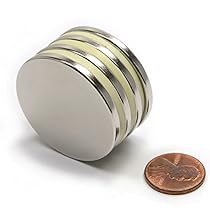 CMS Magnetics® Grade N45 Disc Neodymium Magnets Dia 1.5 x 1/8