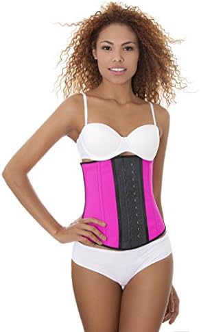 GLORIOUS SHAPE Latex Sport Waist Trainer - Workout Waist Training Cincher Girdle, Pink 36