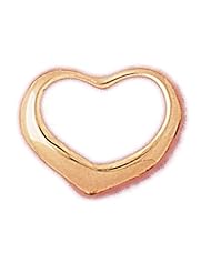 Dazzlers Solid 14k Gold Floating Heart Charm Pendant Available in three colors from jewelsberry (weights: 2.3 grams only)