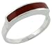 1/4" (7mm) wide Sterling Silver Ring with Carnilian Stone