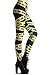 Roseate Women's 3D Digital Print Leggings Workout Running Tights WARNING TAPE