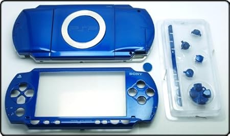 Metallic Blue - Sony PSP 1000 Full Housing Shell Cover Replacement with Button Set