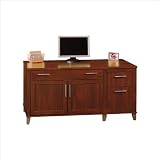 Bush Furniture Somerset 60 Wood Computer Credenza in Hansen Cherry