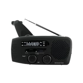 Etón FR150 Microlink Solar-Powered, Self-Powered AM/FM/Weatherband Portable Radio with Flashlight and Cell Phone Charger (Black)