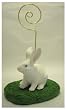 Bunny Figurine Memo Holder | Desk Memo Note Holder