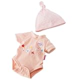 Zapf Baby Born Fashion Girl Peach Vest And Stripy Peach Hat