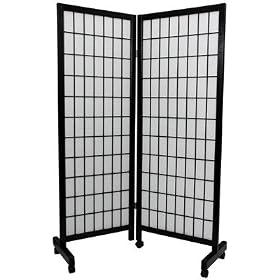 Studio Partition - 61 Meditation Folding Floor Shoji Privacy Screen Room Divider w  Wheels... by ORIENTAL FURNITURE