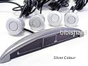 silver wireless 4 rear car parking reverse reversing sensor buzzer LED