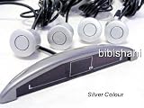 silver wireless 4 rear car parking reverse reversing sensor buzzer LED