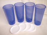 Tupperware Stacking 12 Oz Tumbler Set+ Lids NEW Lupine