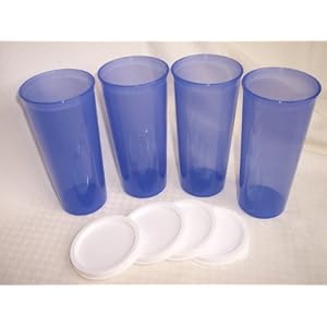 Tupperware Stacking 12 Oz Tumbler Set+ Lids NEW Lupine by Tupperware