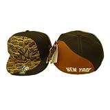 New York Yankees MLB Brown Yellow Orange Pattern Cooperstown Collection Fitted Baseball Hat / Cap