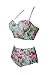 Dosoni Women's Vintage Style Floral High Waisted Bikini Sets