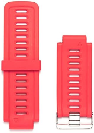 Fionatech Rose-Red Silicone WristBand Strap For Garmin Epix GPS Navigator Mapping Multisport Watch