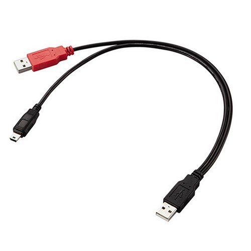 エレコム ダブルパワーUSB2.0ケーブル USB-M5DPBK