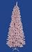 4.5' Pre-Lit LED Flocked Pink Artificial Spruce Slim Christmas Tree- Clear Lts