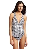 Echo Design Women's Graphic Diamonds Low Back One Piece Swimsuit