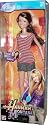 Disney Hannah Montana and Friends 12 Inch Stylin' Fashion Doll - Miley in Red-Gray Stripes Sleeveless Shirt and Mini Skirt with Bracelet, A Pair of Shoes and Earrings Plus Hairbrush