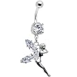 Crystalline Gem Giant Fairy Dangle Belly Ring