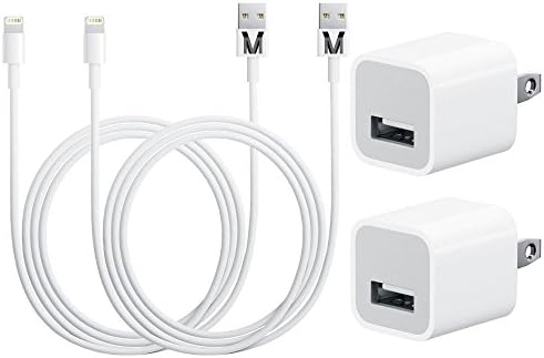 VMwireless 2x High Quality USB and 2x Wall Home CHARGER for Iphone 5/5S/5C/6, Ipod Touch 5G/NANO 7G IPAD 4, IPAD MINI/MINI 2, Ipad AIR/AIR 2, Compatible with IOS 8 (white)