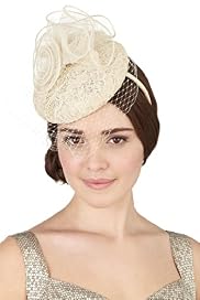 Floral Corsage Birdcage Veil Headband