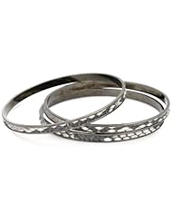 TED ROSSI "Classic" Skinny Python Metal Bangle Bracelets (set of 3)