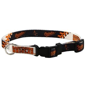 Baltimore Orioles Adjustable Dog Collar by 